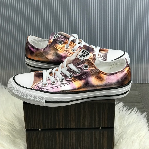 NWT Converse Vulc Metallic Dusk Pink/Yellow W - Picture 2 of 6